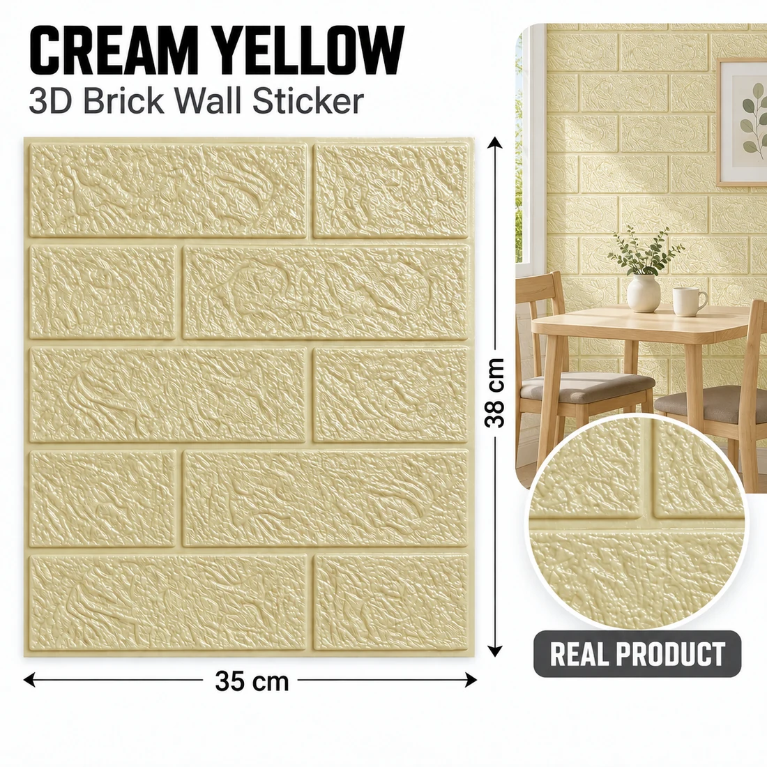 3D Brick Wall Panels; supplied product application or texture reference
